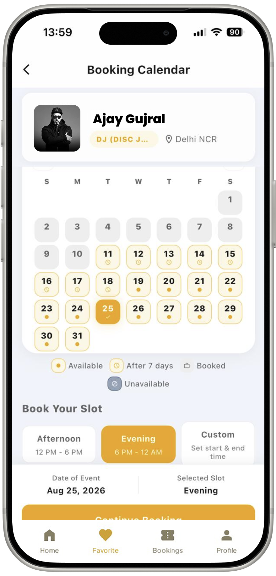 Schedule & Book